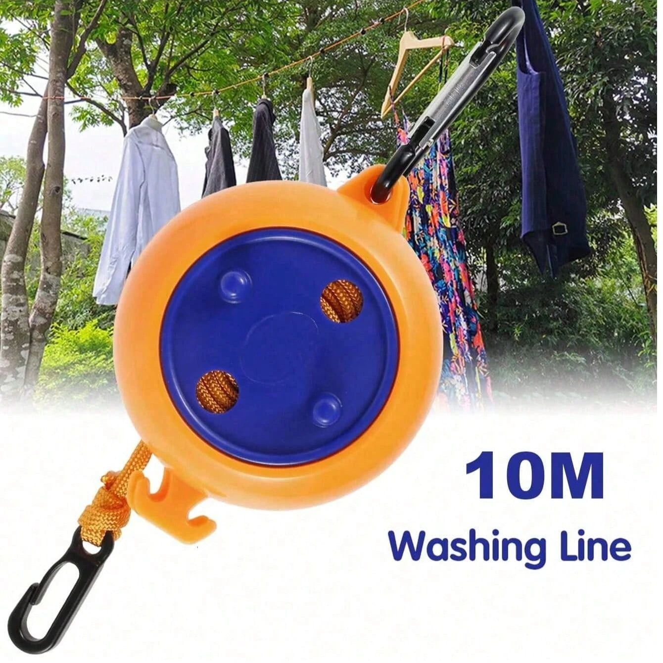 Retractable Clothesline Portable Travel Clothes Drying Rack Rope Outdoor Camping Portable Clothing Line for Laundry