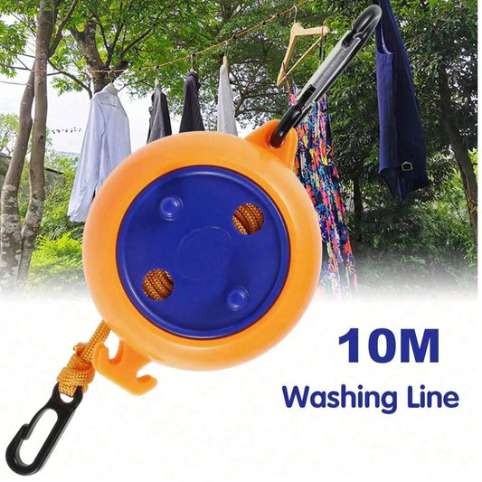 Retractable Clothesline Portable Travel Clothes Drying Rack Rope Outdoor Camping Portable Clothing Line for Laundry
