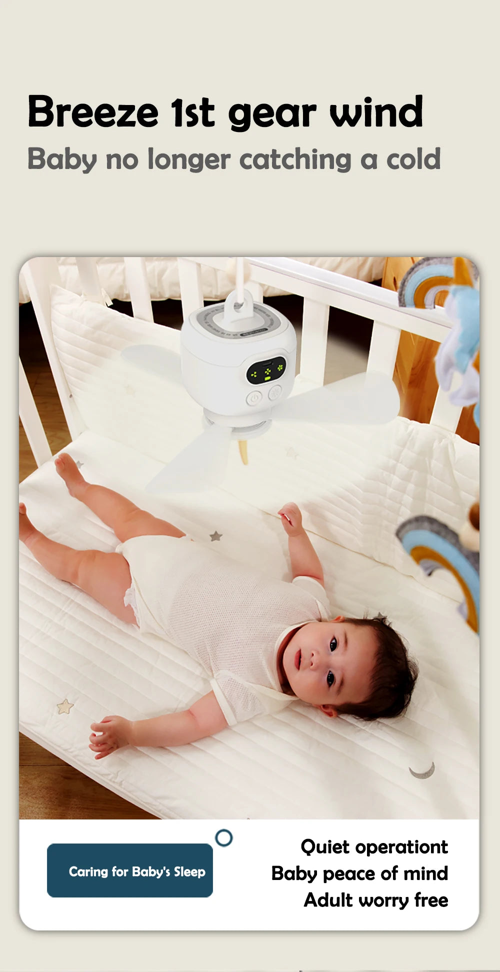 Home Ceiling Fan 3 Speed Adjustable 8000mAh Outdoor Portables Camping Fan Wireless Remote Control Ceiling Fan with Night Lights