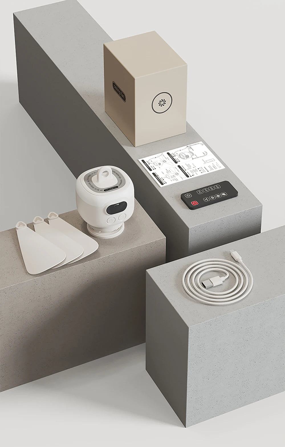 Home Ceiling Fan 3 Speed Adjustable 8000mAh Outdoor Portables Camping Fan Wireless Remote Control Ceiling Fan with Night Lights