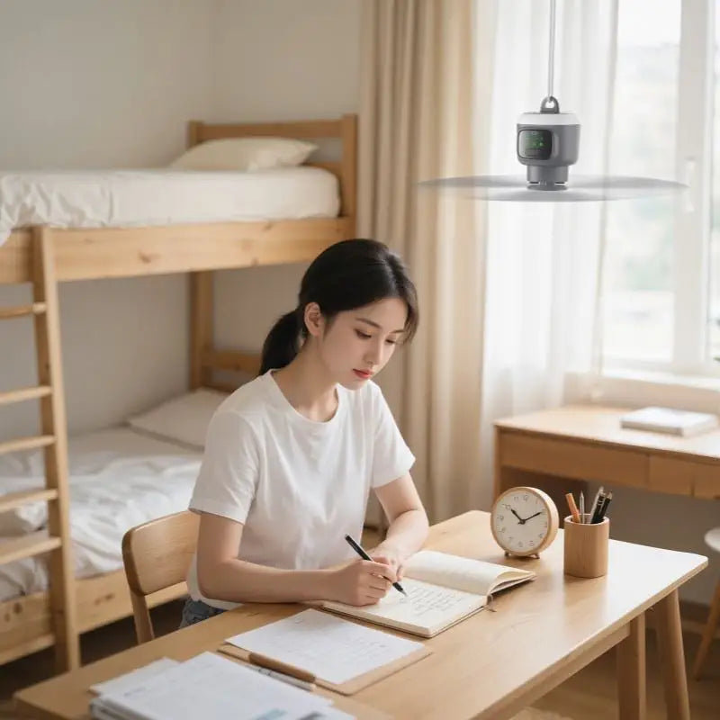 Remote Control Large Size Ceiling Fan USB Wireless Cooling Fan 12000\8000mAh Portable LED Night Light Camping Fan Ceiling Fan