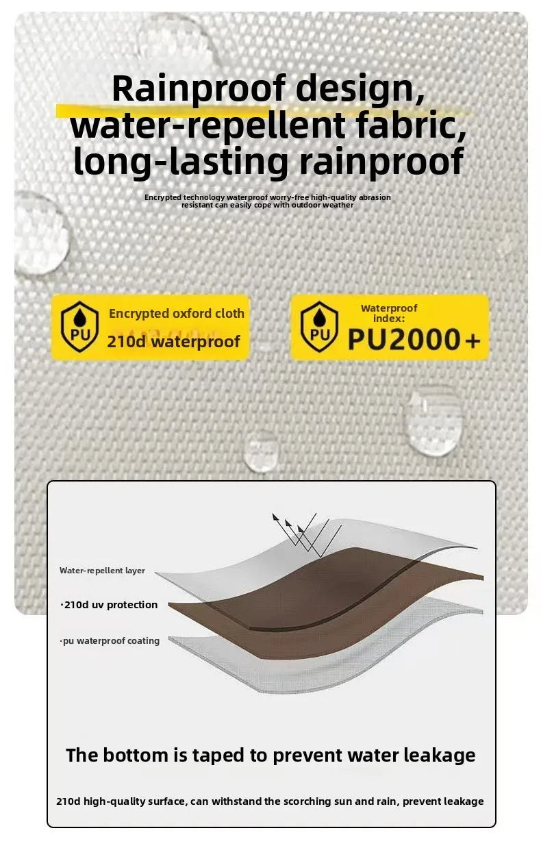 Outdoor Camping Sunshade Canopy Vinyl Outdoor Thickened Sunscreen Coating Camping Rainproof Square