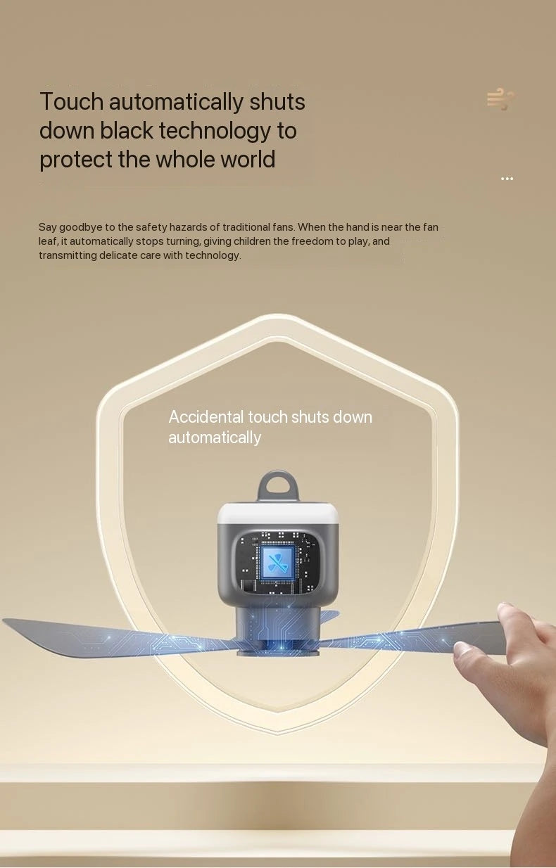 Remote Control Large Size Ceiling Fan USB Wireless Cooling Fan 12000\8000mAh Portable LED Night Light Camping Fan Ceiling Fan