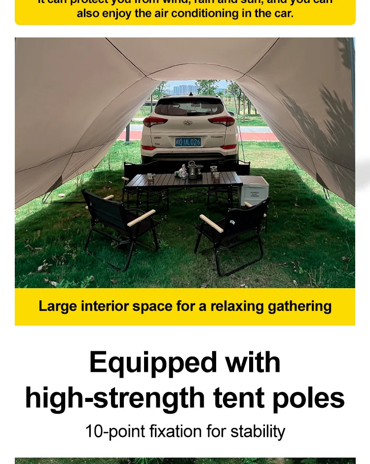 UPF50+ Lycra Beach Tent, Portable Sunshade Canopy with Sandbag Anchors, Windproof Outdoor Shelter for Camping, Fishing & Picnic