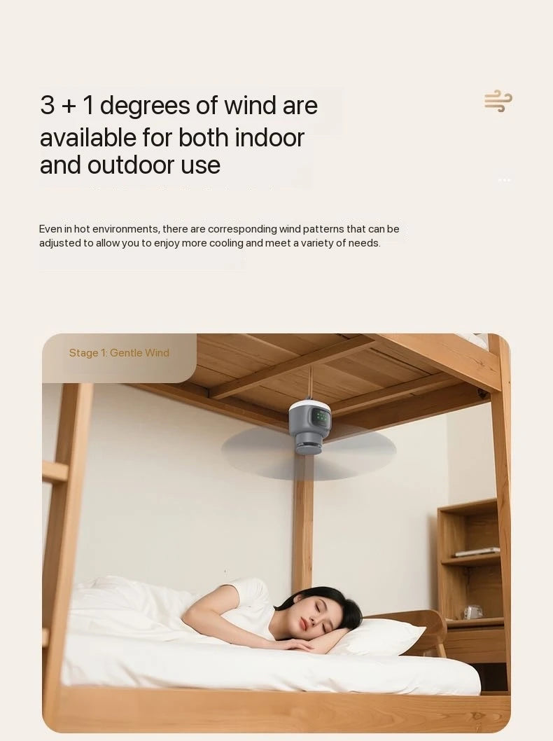 Remote Control Large Size Ceiling Fan USB Wireless Cooling Fan 12000\8000mAh Portable LED Night Light Camping Fan Ceiling Fan