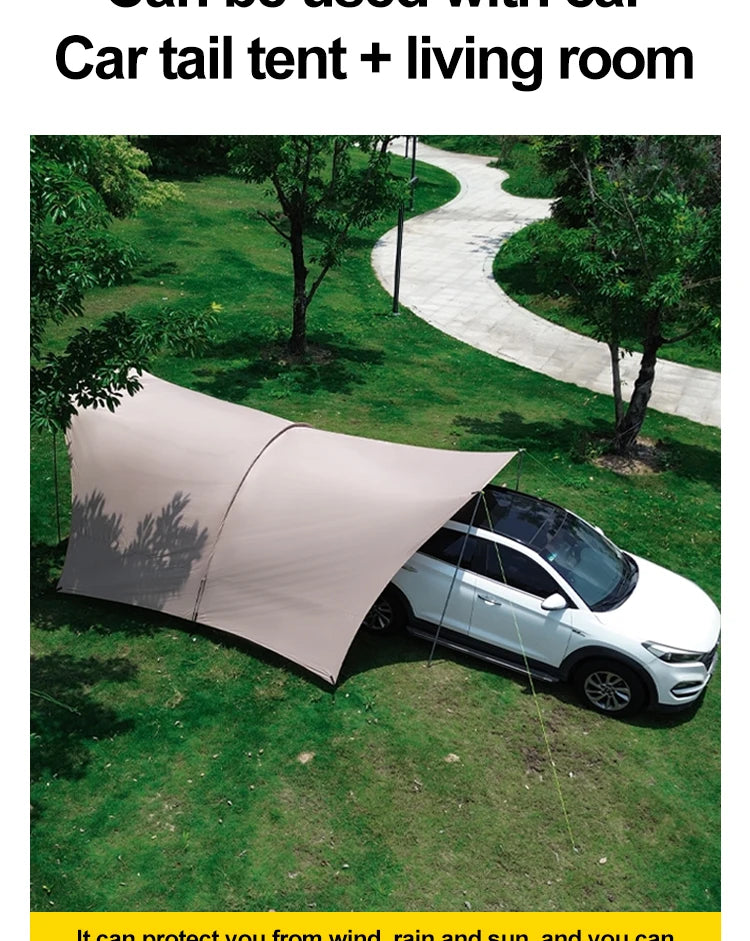 UPF50+ Lycra Beach Tent, Portable Sunshade Canopy with Sandbag Anchors, Windproof Outdoor Shelter for Camping, Fishing & Picnic