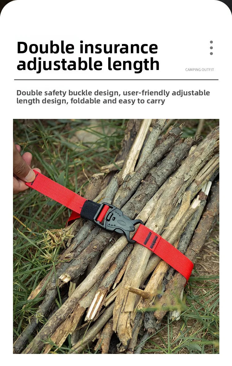 4/2/1PCS Cargo Tie Luggage Lash Belt Strap Buckle Camping Nylon Travel Kits Buckle Tie-Down Belt Cargo Straps for Travel Camping