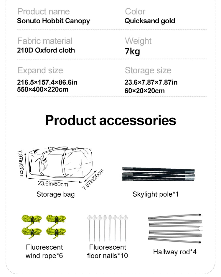 UPF50+ Lycra Beach Tent, Portable Sunshade Canopy with Sandbag Anchors, Windproof Outdoor Shelter for Camping, Fishing & Picnic