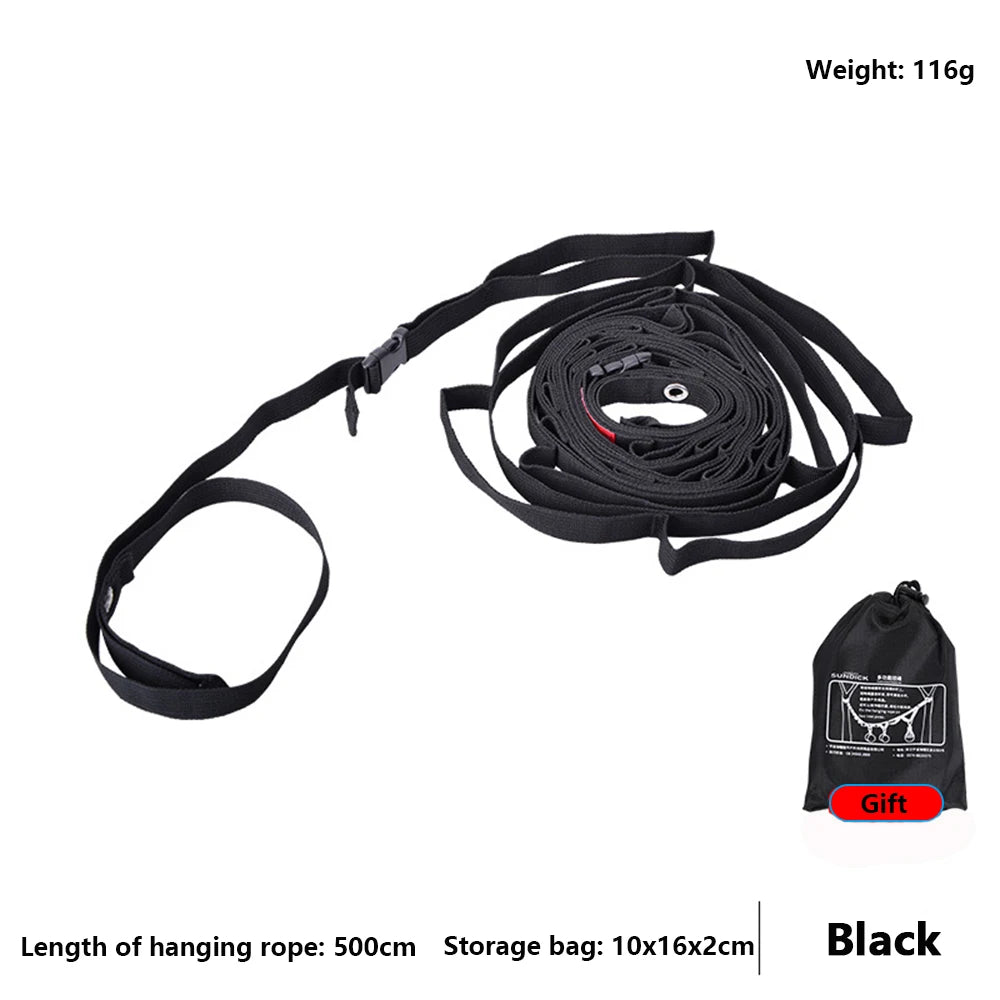Adjustable Camping Hanging Rope For Tent Canopy -Portable Multi-Use Hiking Backpacking Campsite Gear Storage Accessories