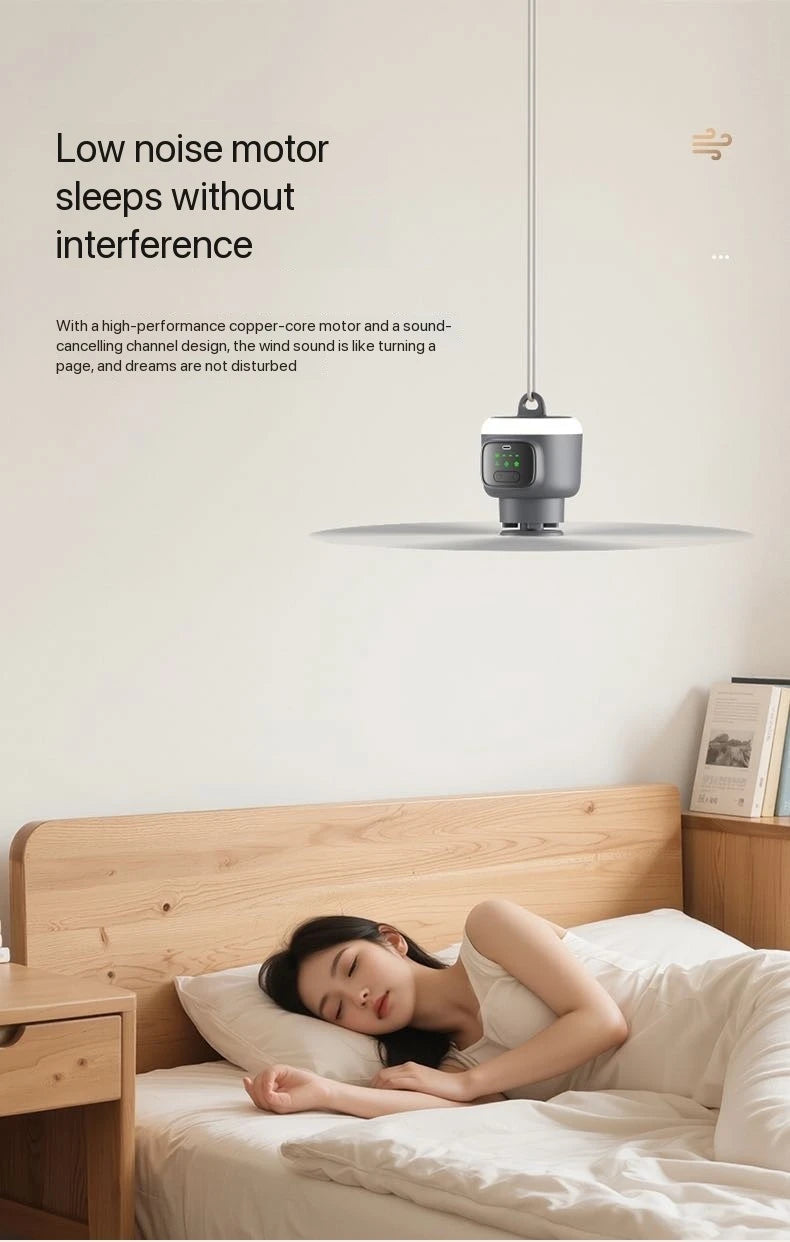 Remote Control Large Size Ceiling Fan USB Wireless Cooling Fan 12000\8000mAh Portable LED Night Light Camping Fan Ceiling Fan