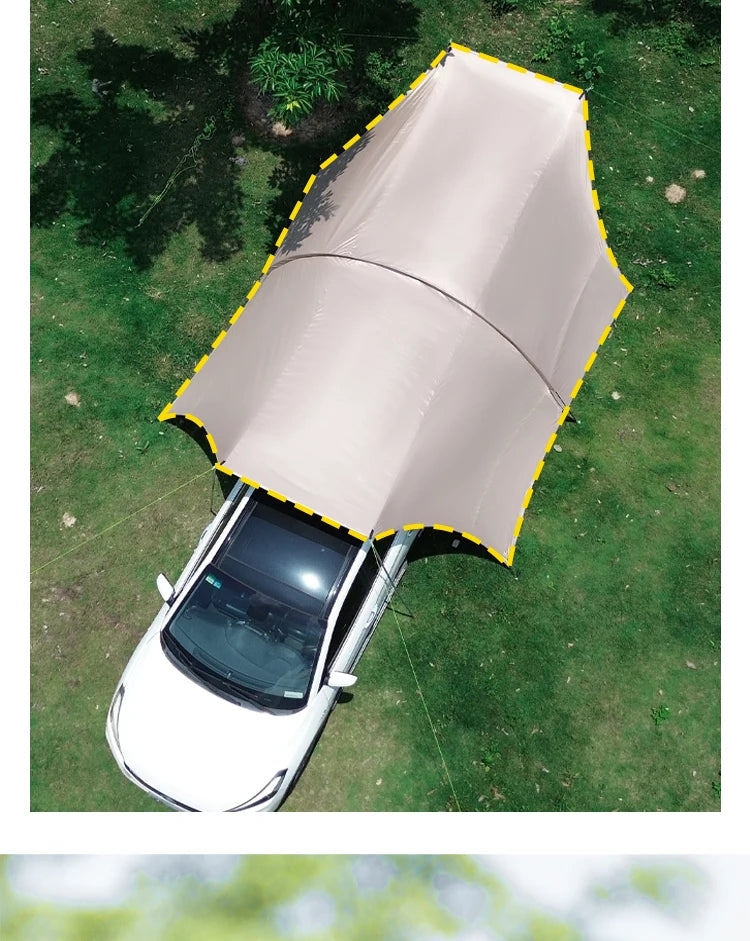 UPF50+ Lycra Beach Tent, Portable Sunshade Canopy with Sandbag Anchors, Windproof Outdoor Shelter for Camping, Fishing & Picnic