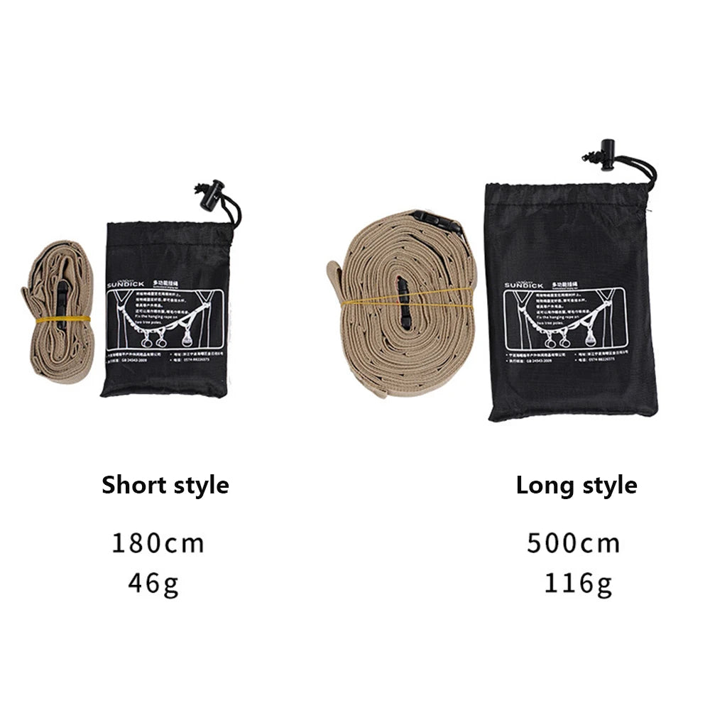 Adjustable Camping Hanging Rope For Tent Canopy -Portable Multi-Use Hiking Backpacking Campsite Gear Storage Accessories