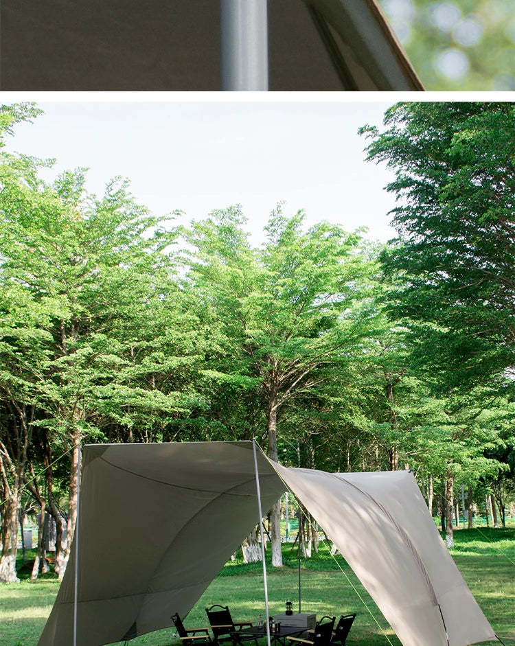 UPF50+ Lycra Beach Tent, Portable Sunshade Canopy with Sandbag Anchors, Windproof Outdoor Shelter for Camping, Fishing & Picnic